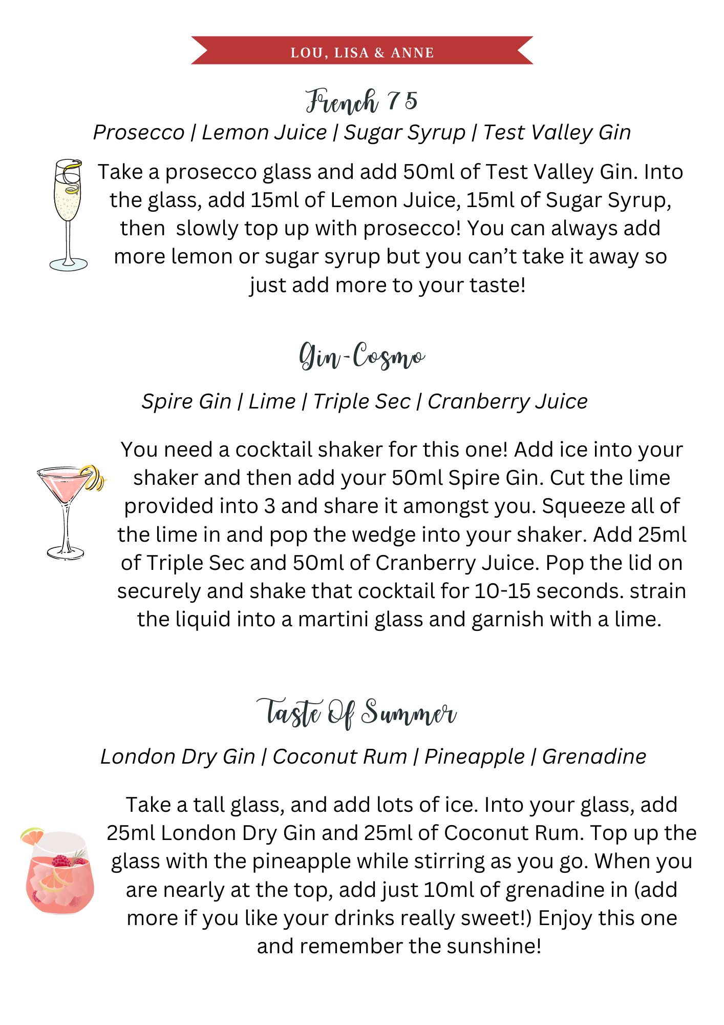 DIY Cocktail Masterclass