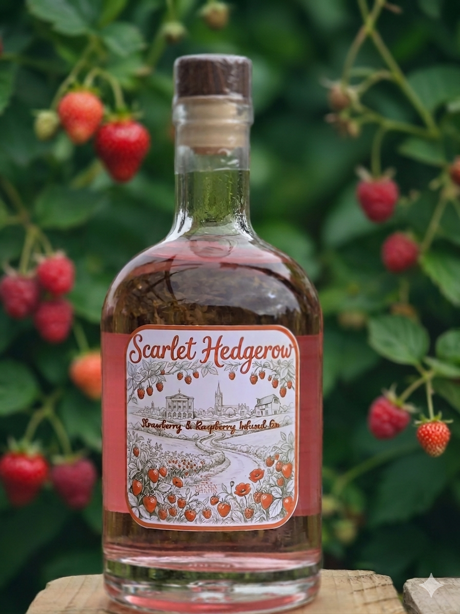 Scarlet Hedgerow Gin | Strawberry and Raspberry Infused Gin | 37.5%vol